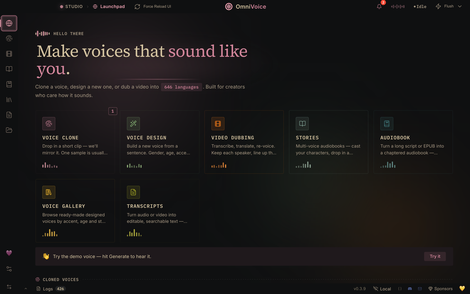 OmniVoice Studio Launchpad
