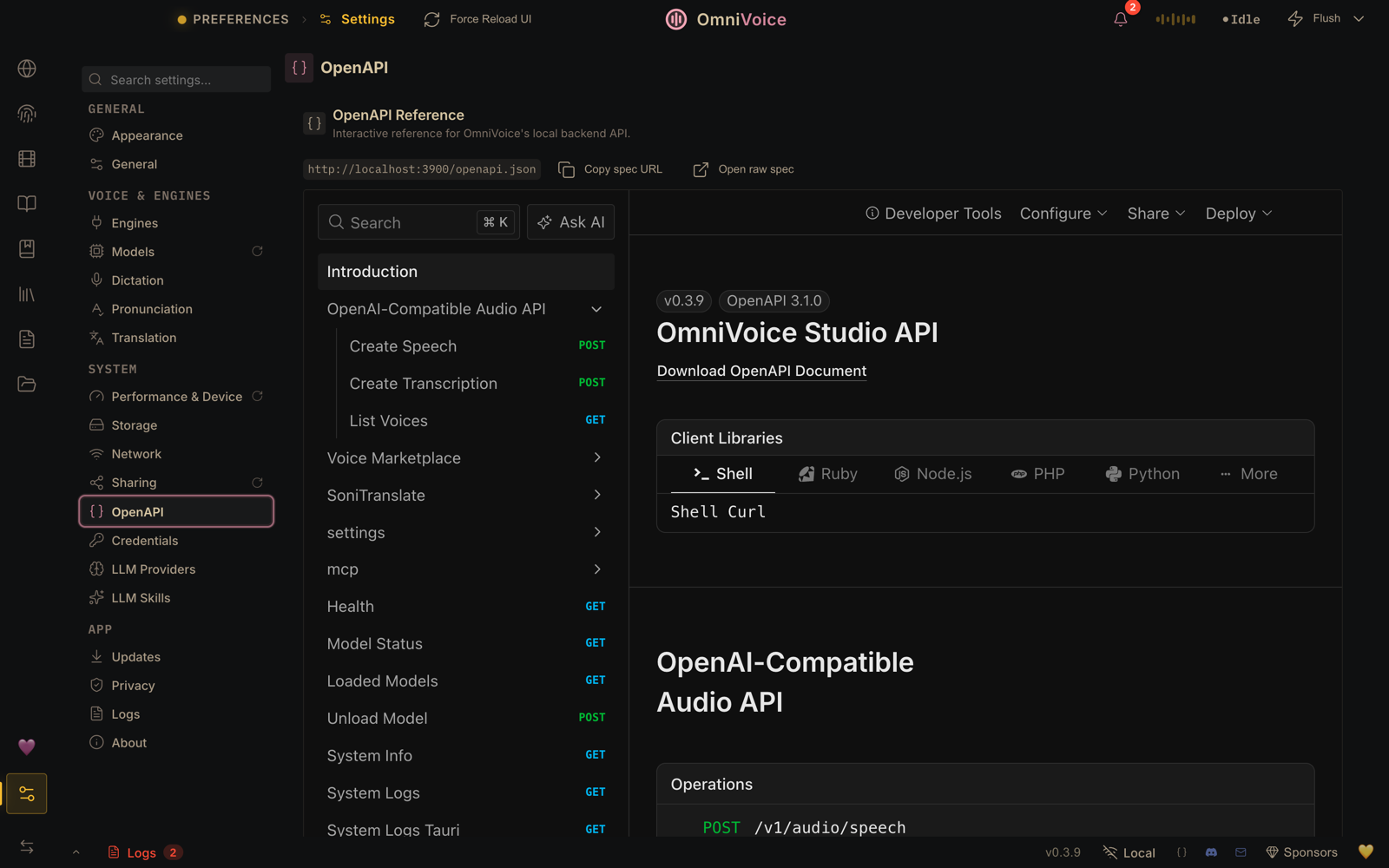 OpenAI-compatible API